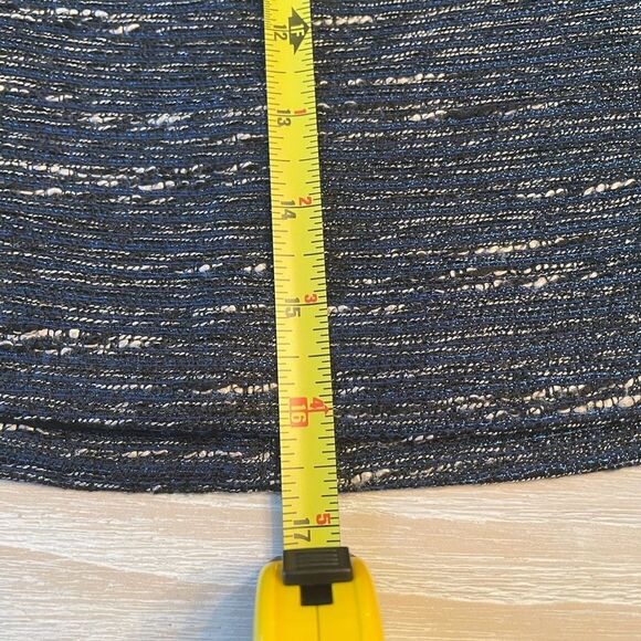 Madewell Courtyard Skirt Blue Tweed 8 - Picture 11 of 16